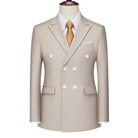 13 Colors Men Double Breasted Blazer Coats Fashion Solid Mens Wedding Prom Dress Male Business Casual Slim Fit Suits Jacket 6XL 1