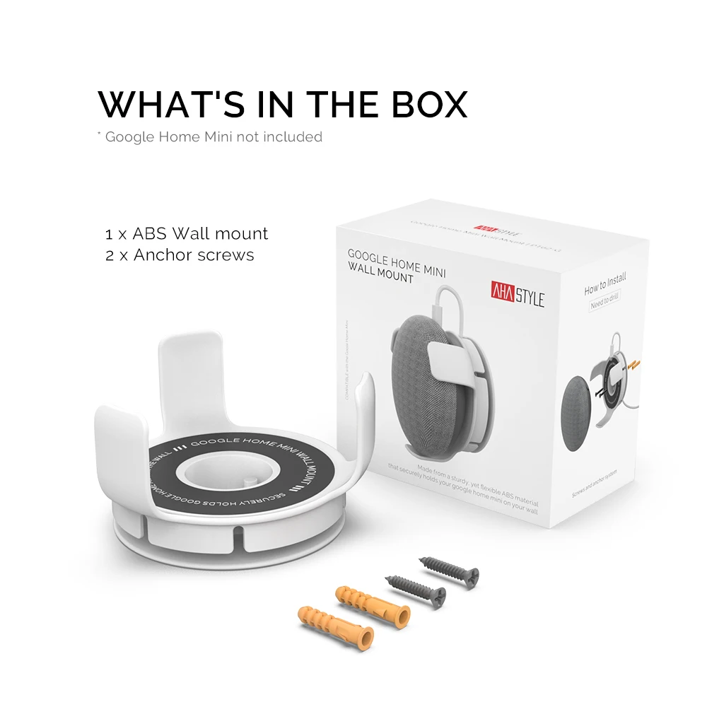 Supporto Per Gancio Per Montaggio A Parete Per Echo Dot 3A Generazione E Google Home Mini Altoparlanti Smart Home Supporto Per Altoparlanti Per Google