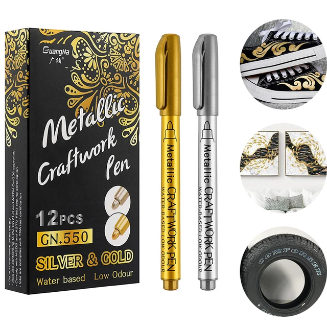 Permanent Metallic Color Marker Metallic Color Metal Marker Pen