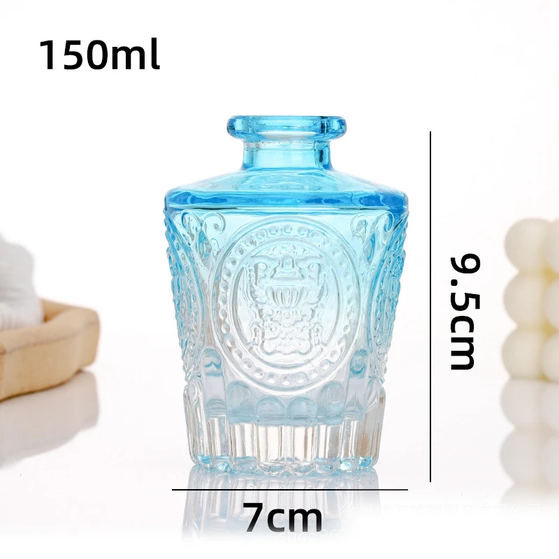 DIY Aromatherapy Bottle, Gradient Color Glass Jars, Perfume Essential Oil Flask, Vase Insertion, 150ml, 5oz, 6 Units 5
