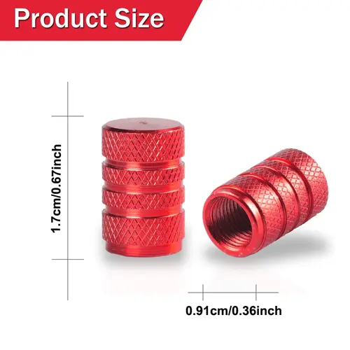 Aluminum Tire Valve Caps, Dustproof Caps, Universal Stem Covers for Cars, Bike and Bicycle, Trucks, Motorcycles Airtight Seal - Image 3