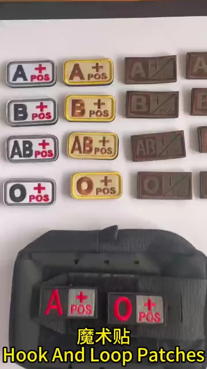 Нашивки кровяного типа A B AB O тканевая аппликация нашивка с вышивкой на крючке и