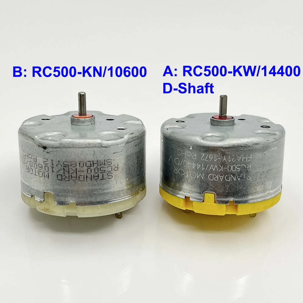 Motore Standard Rc500-Kw/14440 D-Shaft / Rc500-Kn/10600 Motore Dc 12V Rotondo 32Mm 500 Motore Per Spazzatrice Robot Cleaner Machine