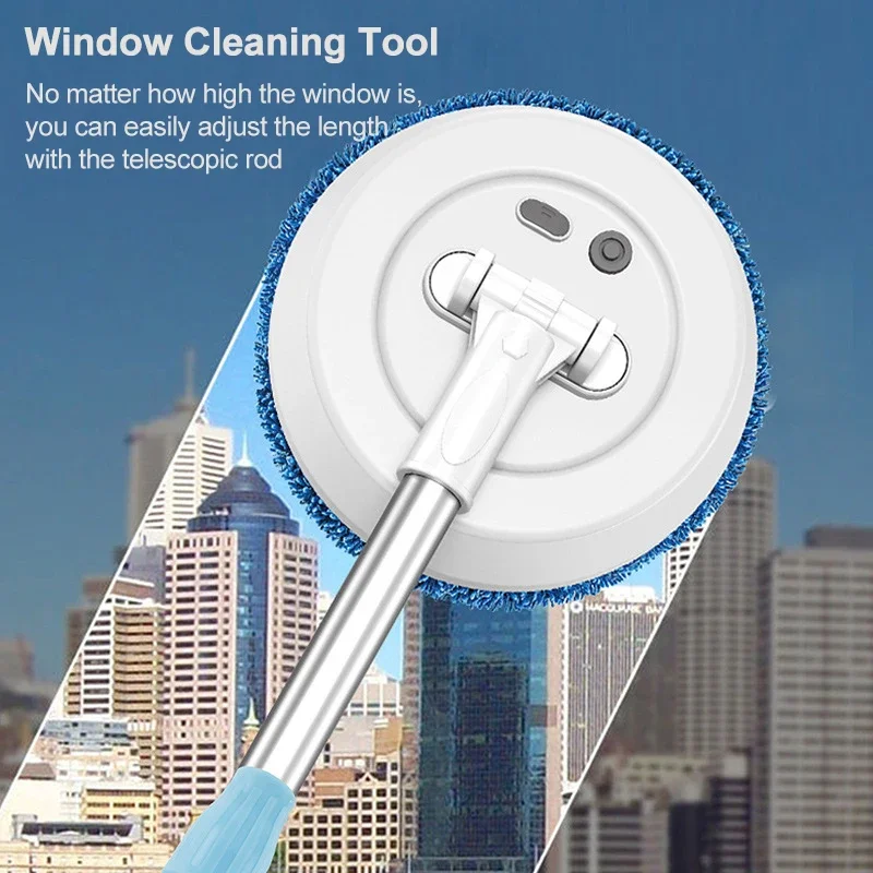 Wireless Electric Water Mop Cleaning Machine Automatic Wet Cleaner 2 in 1 Car Glass Ceiling Doors Windows Home Floor Mops 5