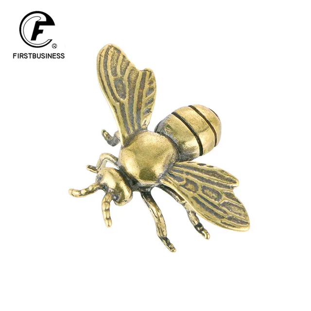 Szilárd Sárgaréz Rovar Mézelő Figurák Miniatűrök Tea Kisállat Vicces Bogár Kézműves Kollekció Asztali Kis Díszek Otthoni Dekorációk - Image 6