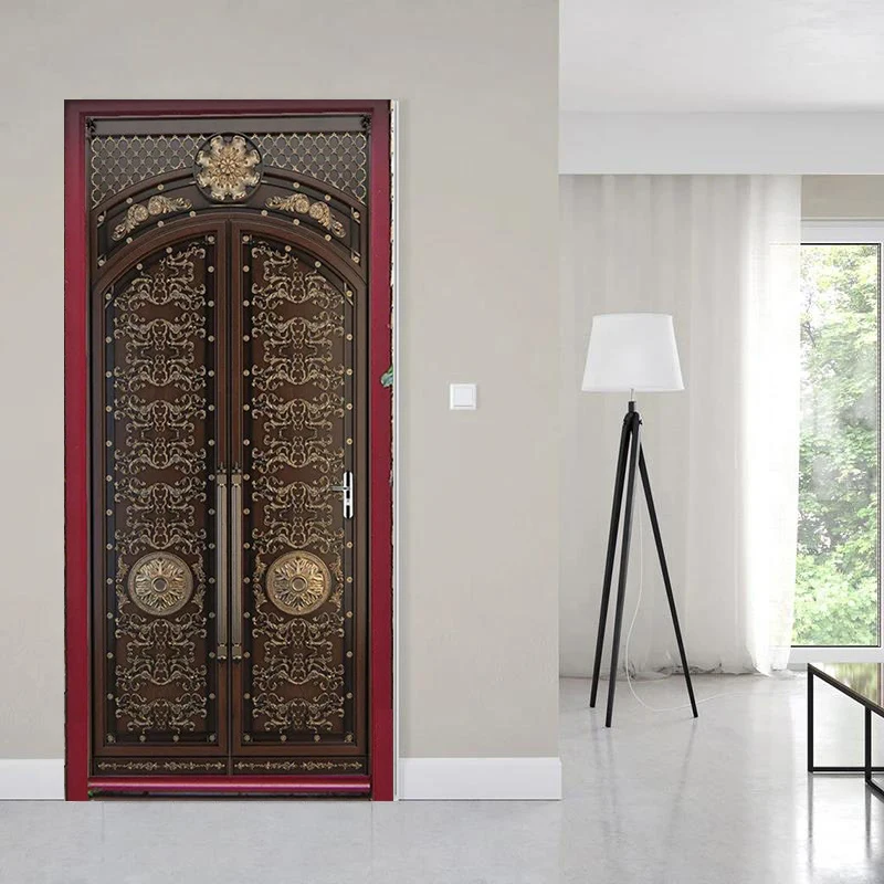 3D Geometric DIY PVC Door Decoration Sticker