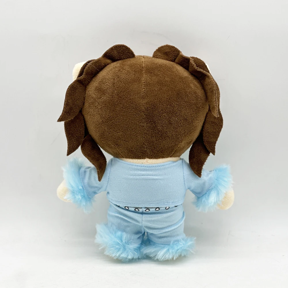 블루 의상 세트를 입은 헬로 키티 칼리 우치스 플러시 장난감 귀여운 플러시 키티 고양이 인형 소녀들을 위한 사랑스러운 선물