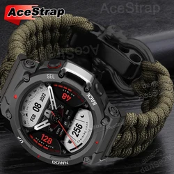 Braided Nylon Sport Wristband Bracelet - (S)T - Rex Ultra (Green Black)