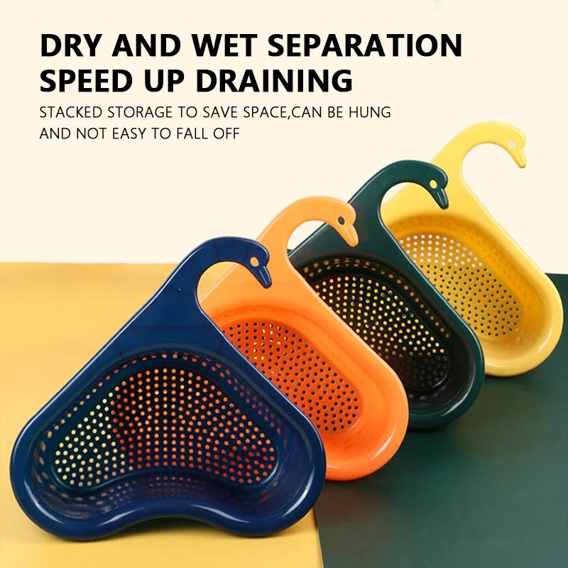 

Kitchen Leftover Sink Strainer Sink Swan Drain Basket General Fruit And Vegetable Drain Basket Multifunctional Drain Basket