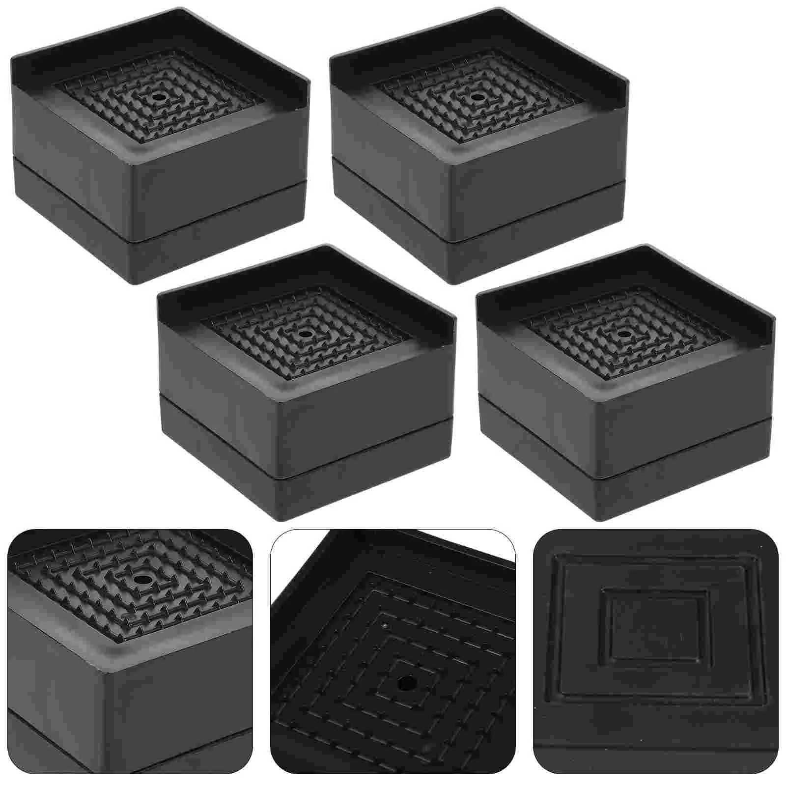 

4 Pcs Furniture Moisture-proof Floor Mat Legs for Bed Height Adjustable Foot Desk Rug Extenders Stool Booster