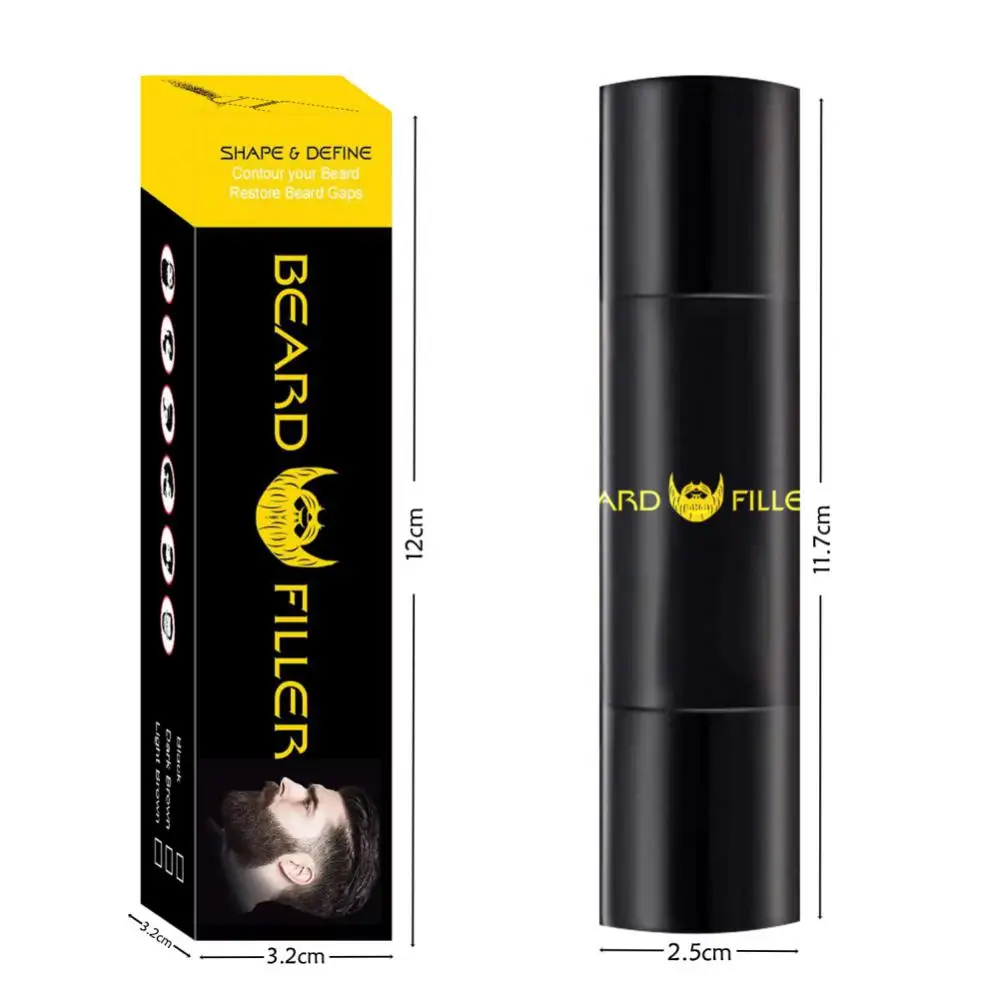 Description Picture 6 of itemDouble-ended Beard Filler Pen Waterproof Sweatproof Beard Filling Natural Beard Shaping Tool Mustache Repair Pencil For