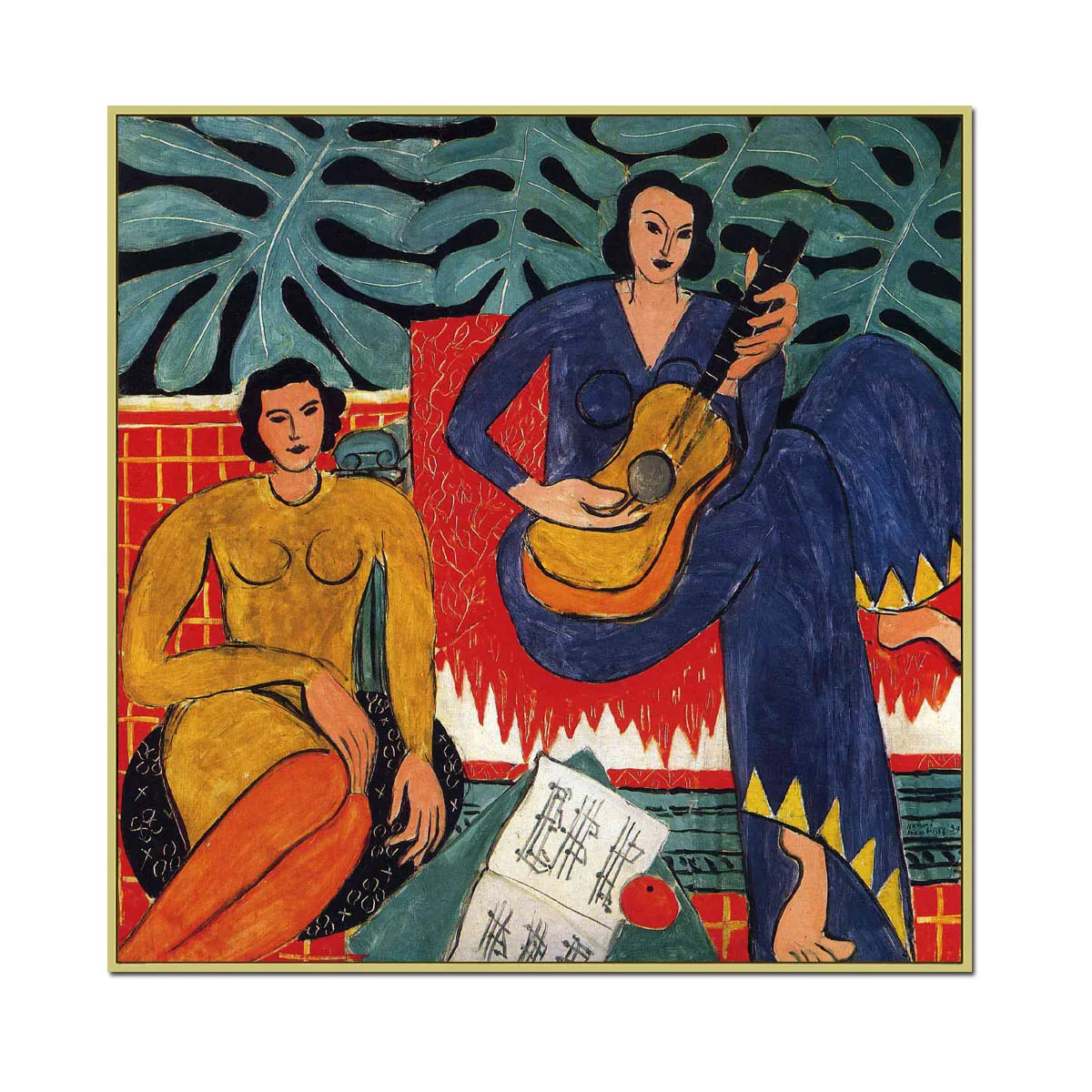

Hand painted high quality reproduction of Music by Henri Matisse modern wall art picture for dining room Home decoration