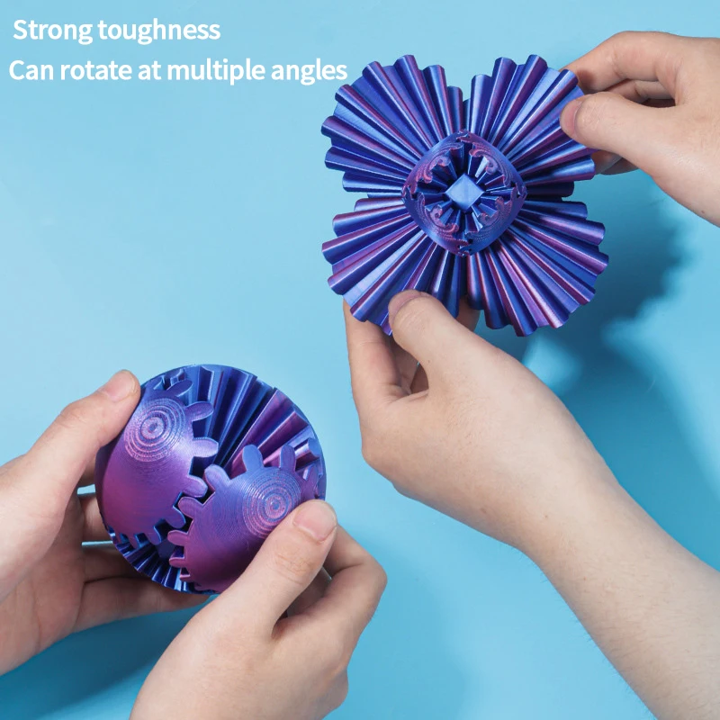 3D Printed Gear Ball Puzzle Cube Fidget Toy Heart Helix Screw Toy Decorative Ornaments Spiral Cone Christmas Tree Sculpture, fidget toys, miniature figurines, 3d printed toy