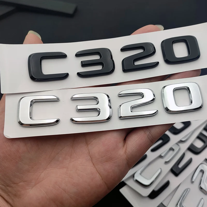 3D ABS 자동차 트렁크 배지 스티커, 후면 스타 로고 57mm, 메르세데스 C 200 220 300 320 W203 W204 W205 액세서리