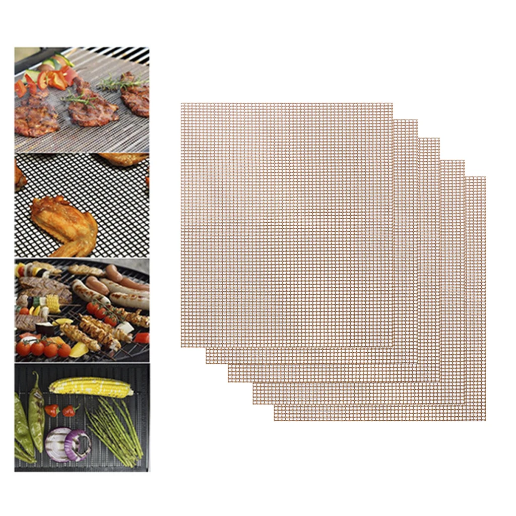 Barbecue Grilling Mesh Mat Replacement Glass Fiber Pads Smoker Liner Cooking Meat Reusable