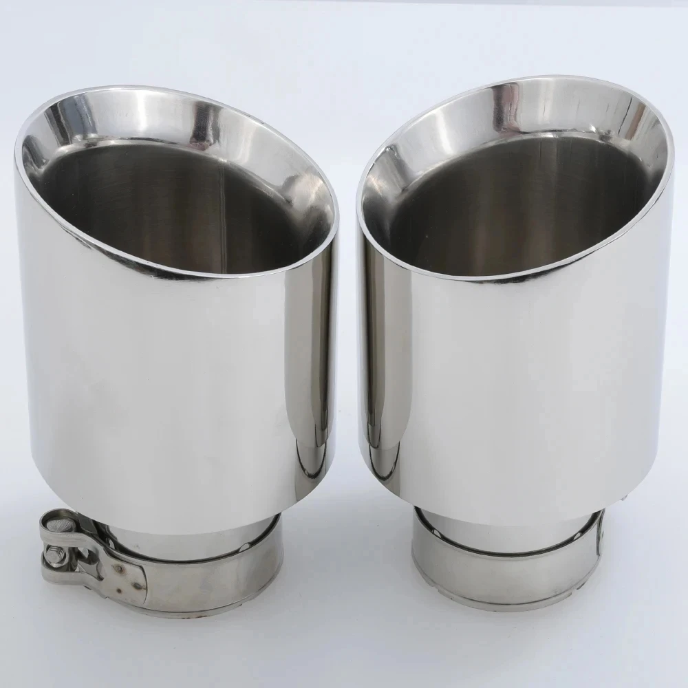 Exhaust Tip Stainless Steel System Tail Pipe Decoration Car Universal Muffler Nozzles 1 Piece