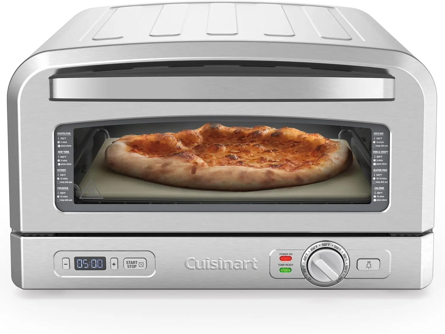 

Cuisinart Indoor Pizza Oven – Bake 12” Pizzas in Minutes – Portable Countertop Pizza Oven – Stainless Steel - CPZ-120