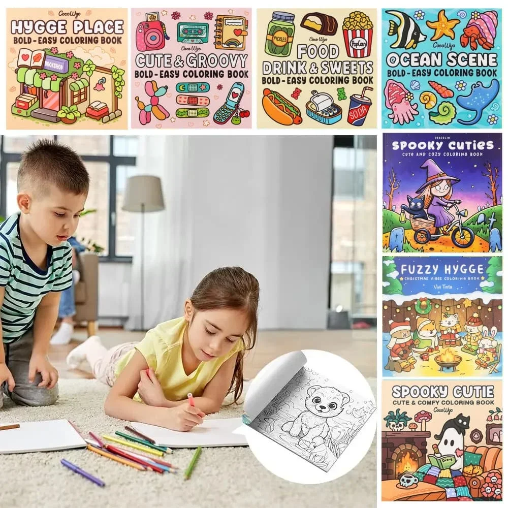 In Stock weetheart Spooky Cutie Coloring Book for Adults & Teens: Creepy Cute Creatures in Hygge Scenes Perfect Relaxation Gift 2