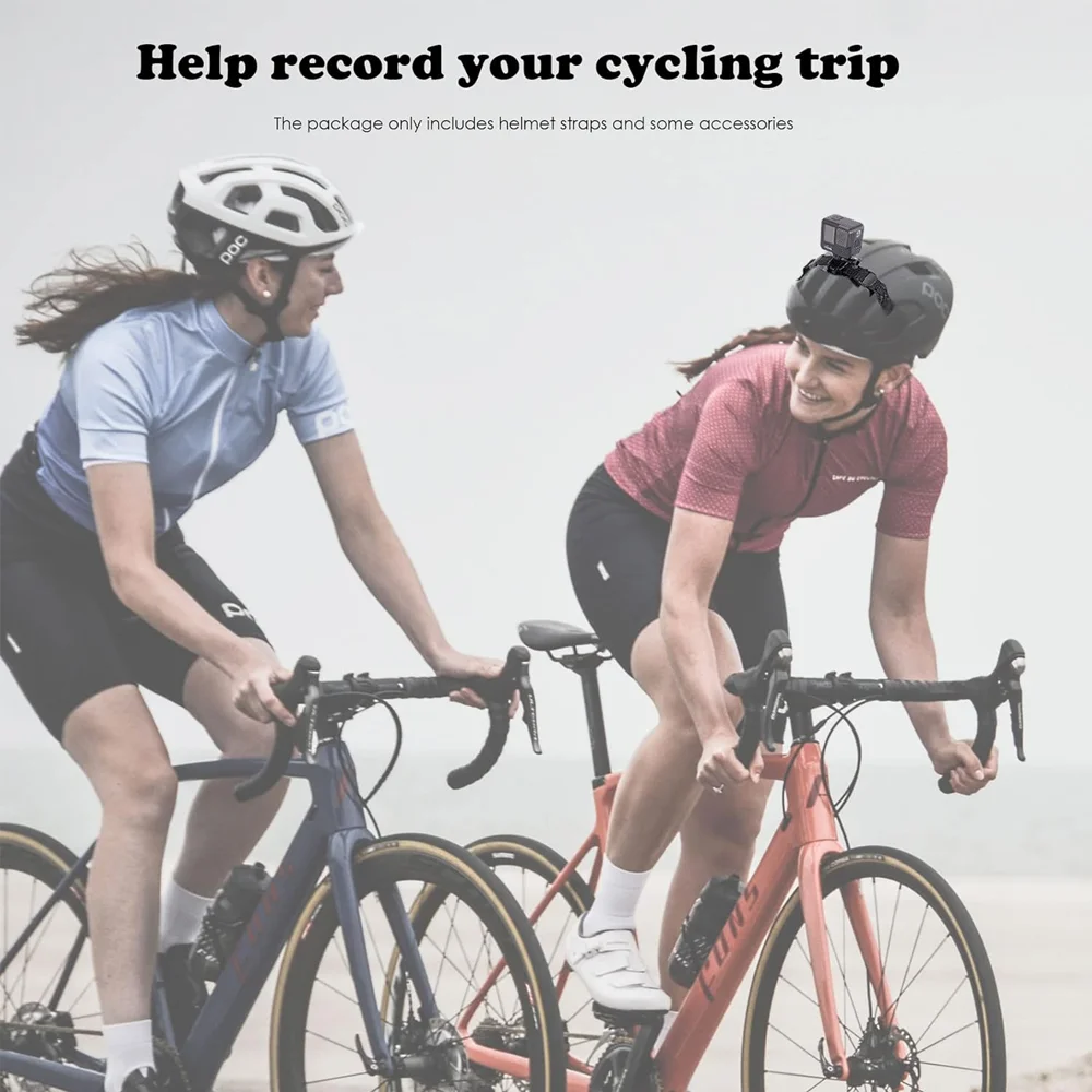 Vented Helmet Strap Mount Belt Holder For GoPro Hero 13 12 11 10 9 8 7 5 Insta360 SJCAM AKASO DJI Osmo Action Camera Accessories