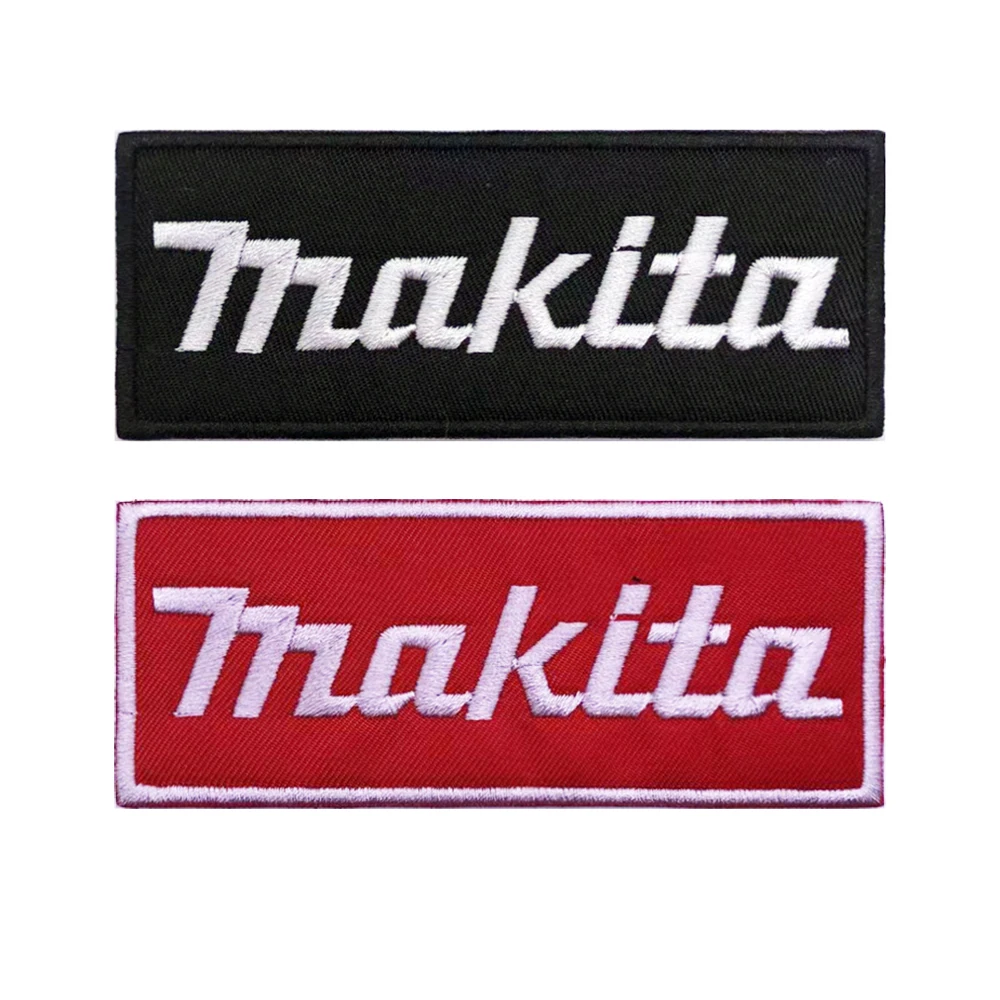 Makita Hook & Loop Iron On Backing Punk Skull Ricamato Rider Biker Toppe Per Moto Per Abbigliamento Cappello Gilet Posteriore