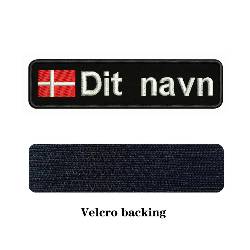 10X2.5cm Custom Name Patch Stripes Badge Iron On Velcros Netherlands Austria, Germany, Russia, France Belgium Italian Spain 