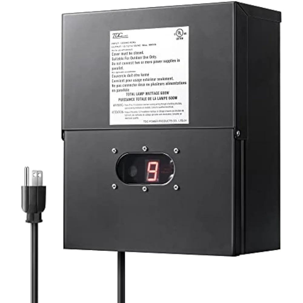 

DEWENWILS 600W Low Voltage Landscape Transformer, Outdoor Weatherproof Transformer with Timer and Photocell Sensor,