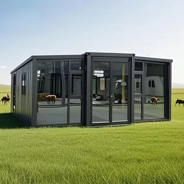 บ้านสำเร็จรูปจากตู้คอนเทนเนอร์เหล็กขนาด 20 ฟุต/40 ฟุต ขยายได้เป็น 1-3 ห้องนอน พร้อมห้องน้ำ บ้านวิลล่าสำเร็จรูปเคลื่อนย้ายได้ บ้านแบบโมดูล 1