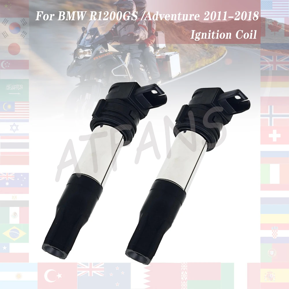 BMW R1200GS K50 2011-2016 R 1200 GS 어드벤처 K51 R1200 GS 2012 2013 2014 1개 또는 2개 오토바이 점화 코일 스파크 플러그 캡