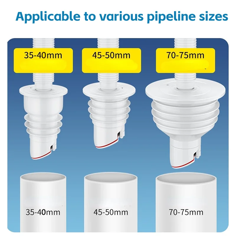 Sewer Seal Ring Silicone Sewer Pipe Sealing Ring Anti Odor Water Plug Floor Drain Seal Stopper Bathroom Accessorie