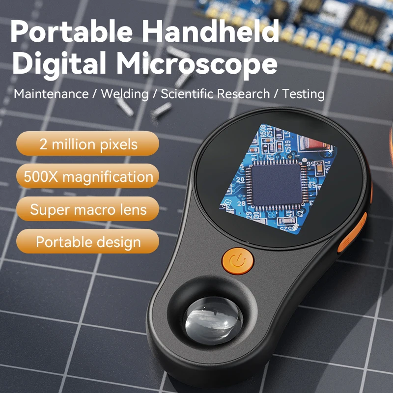 500X Magnification Digital Handheld Microscope Magnifier Magnifying Glass with Light for Electronics Coins Jewelry Watch Repair 1