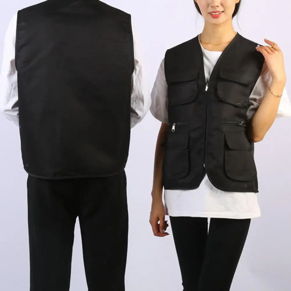 

Vest Zipper Men Waistcoat Breathable Sleeveless Slim Fit Men Vest Chic Outerwear Men Waistcoat for Fishing