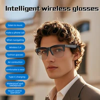 F02 Transparent Lens Bluetooth Audio Glasses | Open-Ear Speakers | Anti-Blue Light | Smart Touch Control | Office & Daily Use