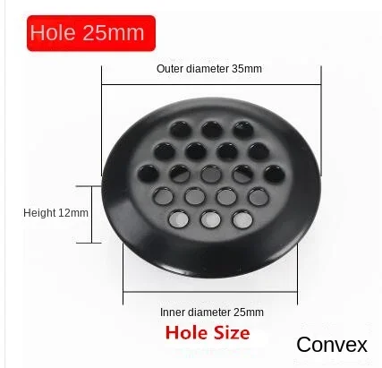 Air Vent Grille Ventilation Grille Air Vent Cover Ducting Ventilation Cover 10pcs Round cabinet Air duct Vent Dia.19mm-53mm Steel Louver Mesh Hole plug decoration cover Wardrobe grille ventilation systems
