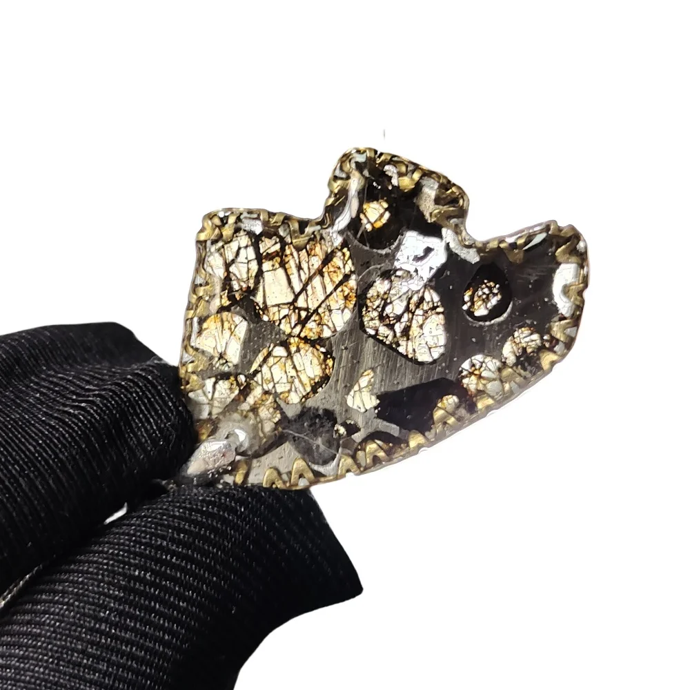 

Brenham Meteorite Pendant Natural olive meteorite pendant Jewelry material Specimen pendant for men and women - TB299