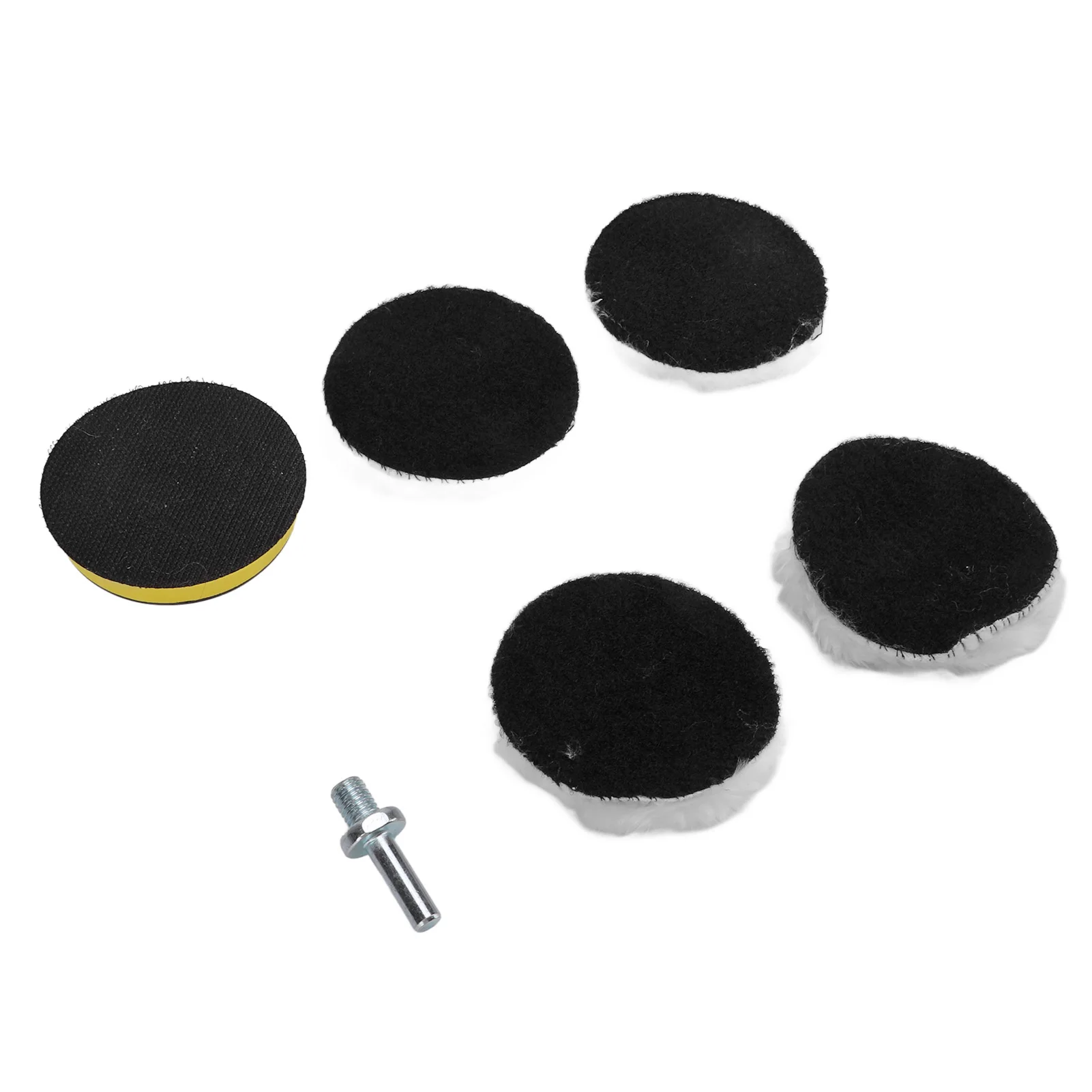 Car Polisher 6pcs 3in Imitation Wool Polishing Pad Kit with 5/8in‑11 Drill Adapter Buffing Pads for Car Buffer Polisher power tools accessories