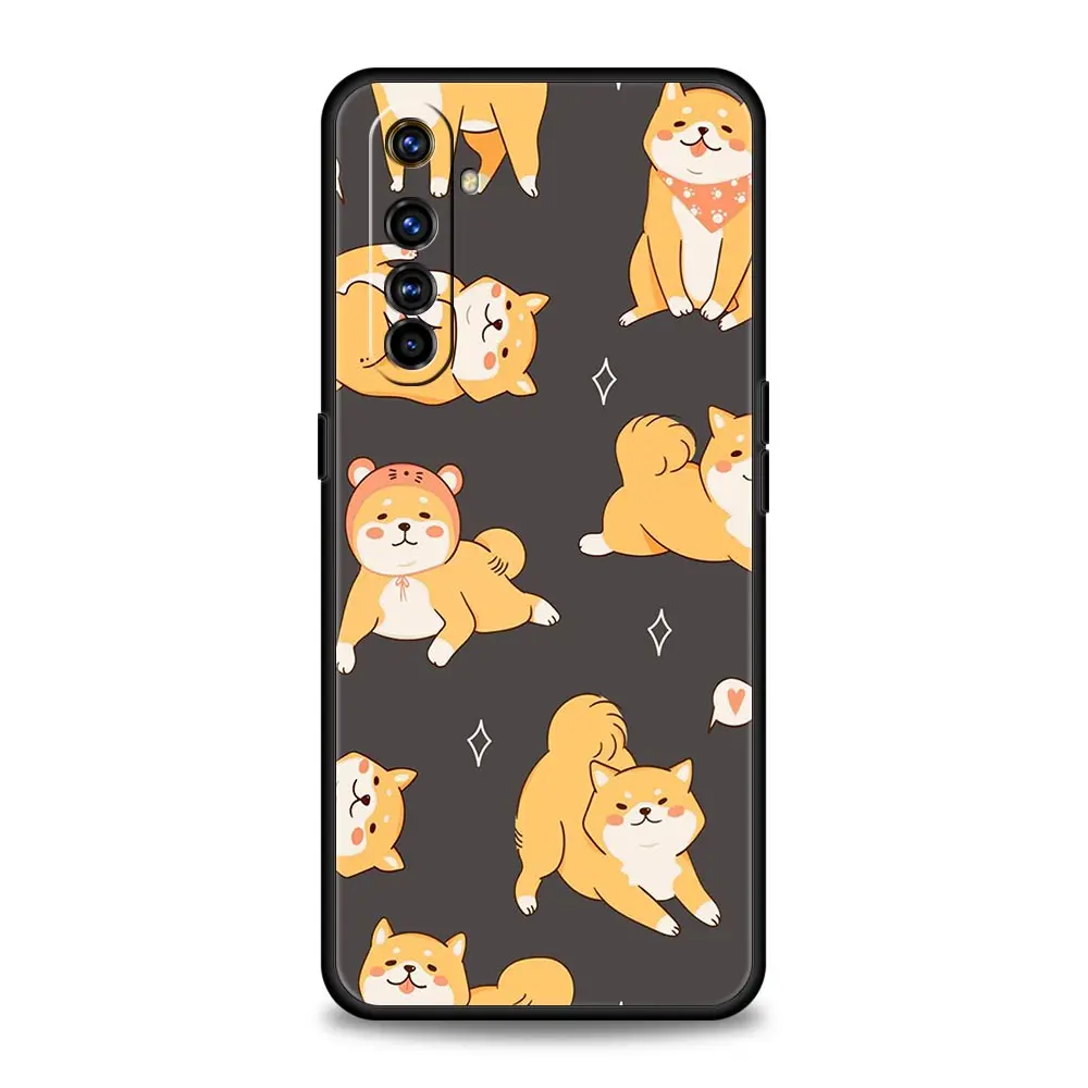 Shiba Inu Dog Design Soft Black Phone Case