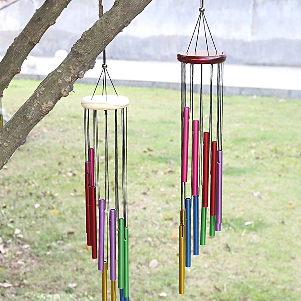 Wind Chimes for Garden 12 Metal Tubes with Hook Metal Pipe Wind Chimes Bells Hanging Balcony Outdoor Yard Garden Home Decoration 6