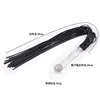 70cm Glass Handle Black Leather Tassels Horse Whip Riding Crop Flogger Paddle Slapper Horse Training Dressage Whips 2