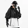 2024 Tactical Techwear Style Punk Hip Hop Short Jacket Hooded Cloak Men Women Functional High Street Casual Coat Cape 5
