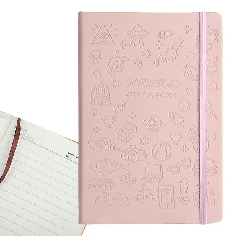 Blank Cookbooks For Family Recipes Blank Write-in A5 Notebook PU Leather Cover Journal Book Elastic Cord Stainless Steel Blinder