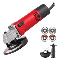 Electric Angle Grinder 500W 11000RPM Variable Speed Grinding Machine for Grinding Cutting Power Tool DIY with Grinding Wheels