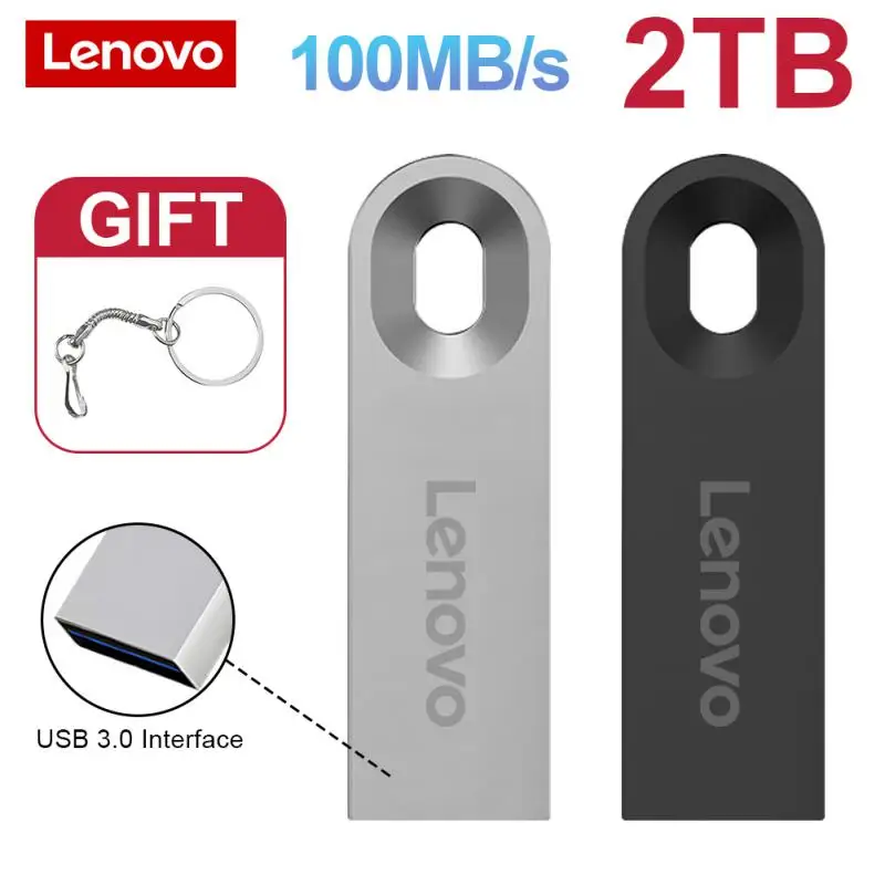 Lenovo Flash Drives 2Tb Usb 3.0 Metal Pendrive 1Tb Usb C Stick Portatile Ssd Hard Drive Impermeabile Memoria Storage Dispositivo Usb