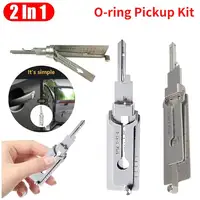 SS001 Декодер ключей из нержавеющей стали 2 в 1, прецизионный набор крючков и отмычек, декодер замка, уплотнительное кольцо, комплект звукоснимателей, ремонт, ручные инструменты