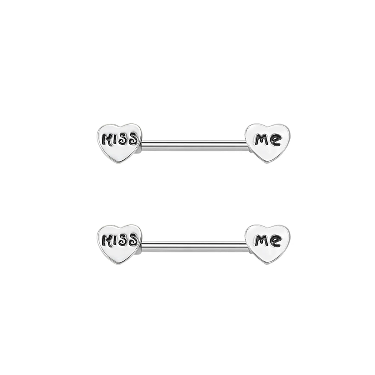 Capezzoli Piercing Gioielli Scudo Anello Con Barra + Sfere - Foto 3