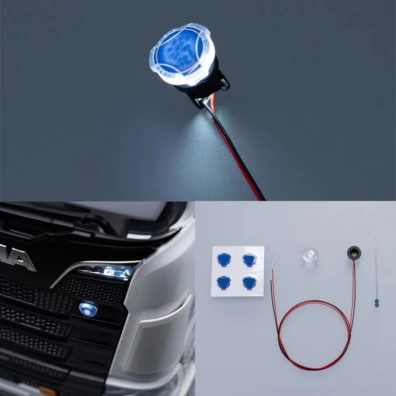 

Chicken Head Glow Icon LED Front Face Light Logo Lamp for 1/14 Tamiya RC Truck Trailer Scania 770S 6X4 56368 8X4 56371 Car Parts
