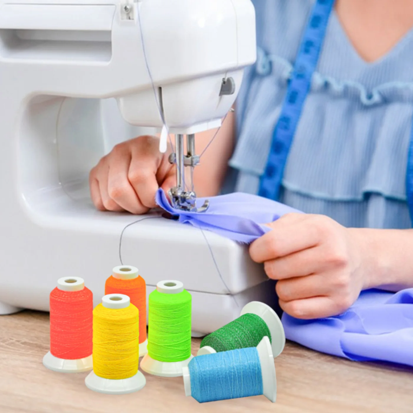 8 Colors Luminary Glow in The Dark Embroidery Machine Thread, 40WT(108D/2) Embroidery Thread Kit 300M Each Spool for