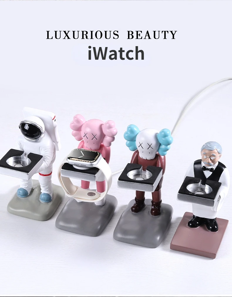 

For iwatch 7 6 5 4 3 2 SE charging base wireless magnetic suction charger base creative watch stand apple watch charging stand