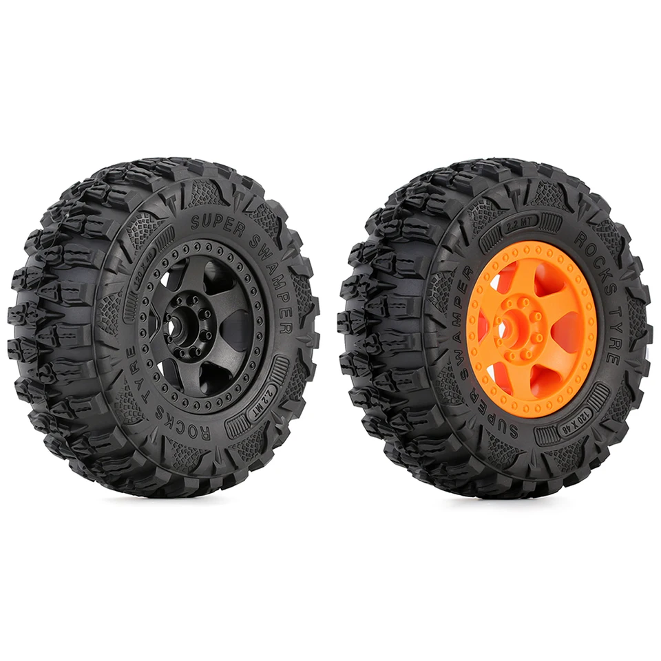 WONFAST 4-Pack 2.2" Plastic Beadlock Wheels With 130mm Rubber Tires - 12mm Hex Fit For Axial SCX10, Wraith, TRX4 & Most 1/10 RC Rock Crawlers - View #9