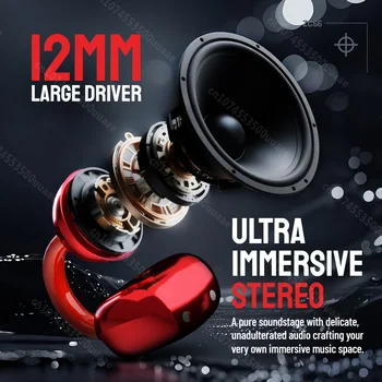 Zombiescat B15 OWS Ear Clip Headphone 360° Immersive Stereo Bluetooth 5.4 Wireless Earphones ENC Clear Call TWS Wireless Earbuds 2