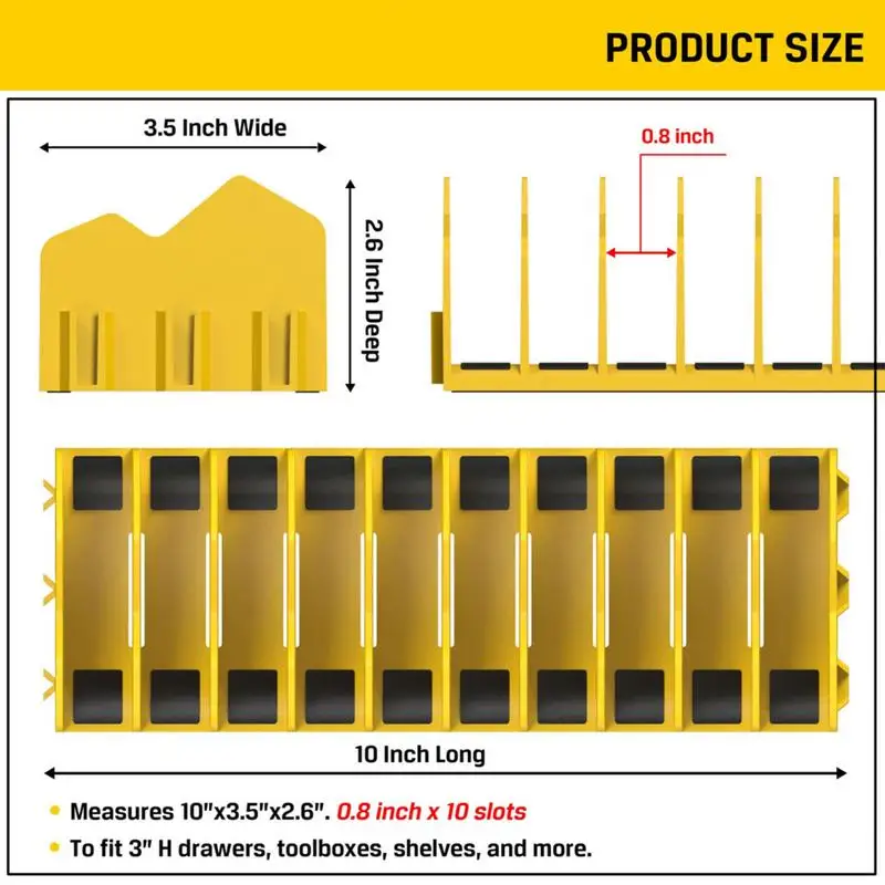 Plier Organizer Plier Holder Cutter Organizer 10Slot Pliers Drawer Toolbox Storage For Cutters Hammers Hand Tools